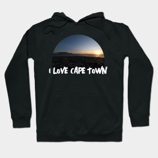 I Love Cape Town Table Mountain Sunset Hoodie